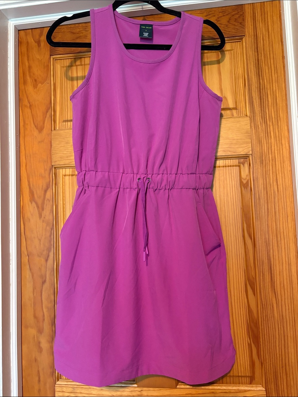 tek gear Magenta Drawstring Waist Sleeveless Mini Dress